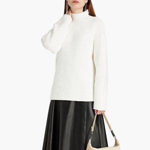 Proenza Schouler Cream Funnel Neck Sweater
